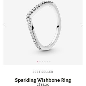 TWO STACKED PANDORA WISHBONE RINGS
